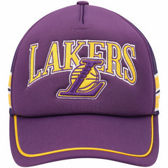 Los Angeles Lakers '47 Sidebrand Stripes Trucker Adjustable Hat Purple