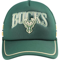Milwaukee Bucks '47 Sidebrand Stripes Trucker Adjustable Hat Hunter Green