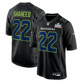 NFL Rashid Shaheed Seattle Seahawks Super Bowl LX Patch Carbon Fashion Game Jersey - Black