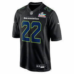 NFL Rashid Shaheed Seattle Seahawks Super Bowl LX Patch Carbon Fashion Game Jersey - Black
