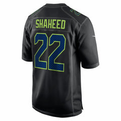 NFL Rashid Shaheed Seattle Seahawks Super Bowl LX Patch Carbon Fashion Game Jersey - Black