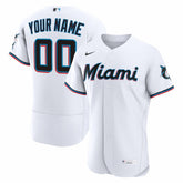MLB Miami Marlins Nike Home Authentic Custom Jersey - White