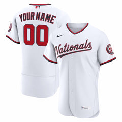 MLB Washington Nationals Nike Home Authentic Custom Jersey - White