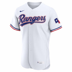 Texas Rangers Nike Home Authentic Custom Jersey - White Jerseys
