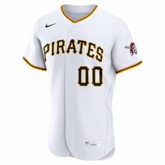 Pittsburgh Pirates Nike Home Authentic Custom Jersey - White Jerseys