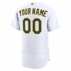 MLB Athletics Nike Home Authentic Custom Jersey - White