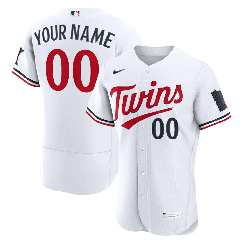 MLB Minnesota Twins Nike Home Authentic Custom Jersey - White