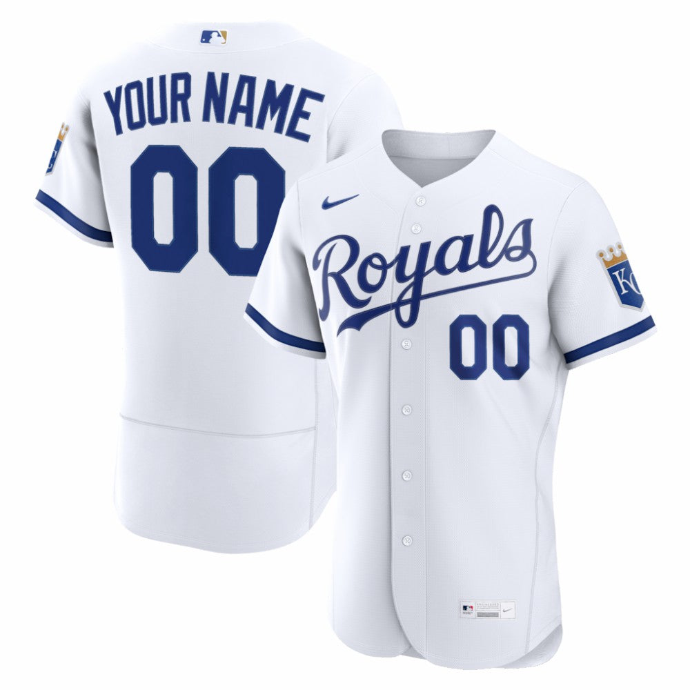 MLB Kansas City Royals Nike Home Authentic Custom Jersey - White