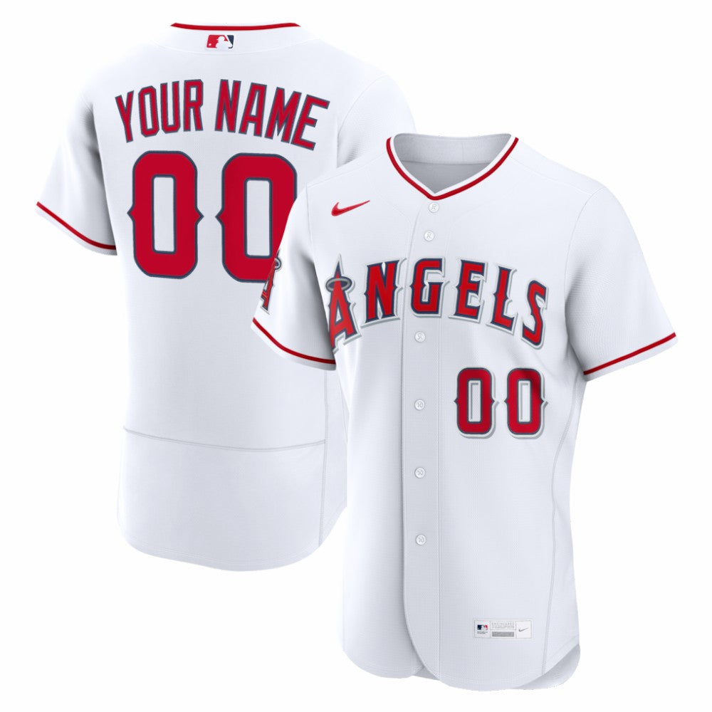 MLB Los Angeles Angels Nike Home Authentic Custom Jersey - White