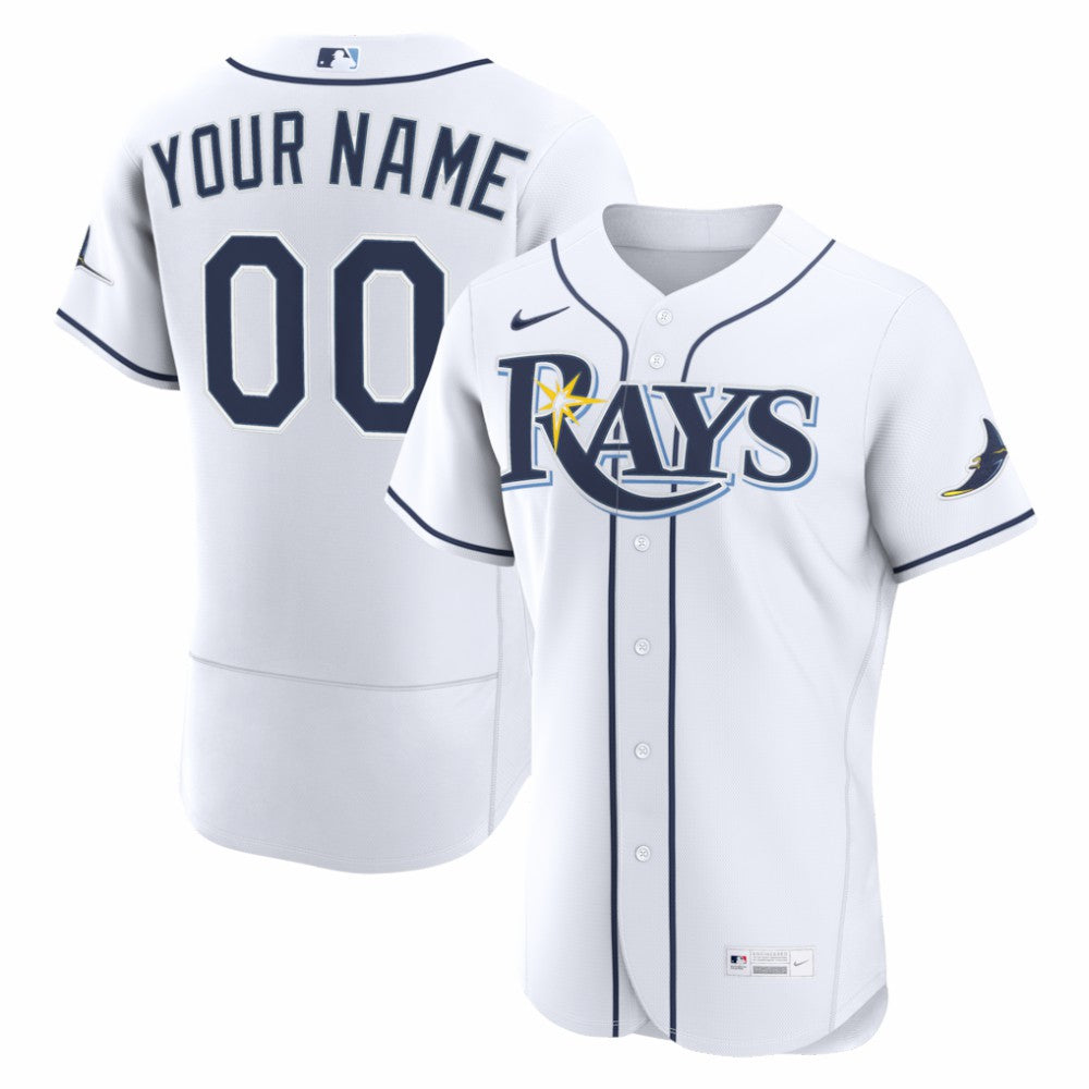 MLB Tampa Bay Rays Nike Home Authentic Custom Jersey - White