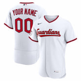 MLB Cleveland Guardians Nike Home Authentic Custom Jersey - White