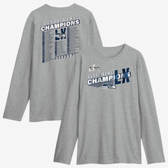 Seattle Seahawks Super Bowl LX Champions Best Teammates Roster Long Sleeve T-Shirt Steel