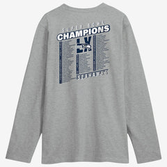 Seattle Seahawks Super Bowl LX Champions Best Teammates Roster Long Sleeve T-Shirt Steel