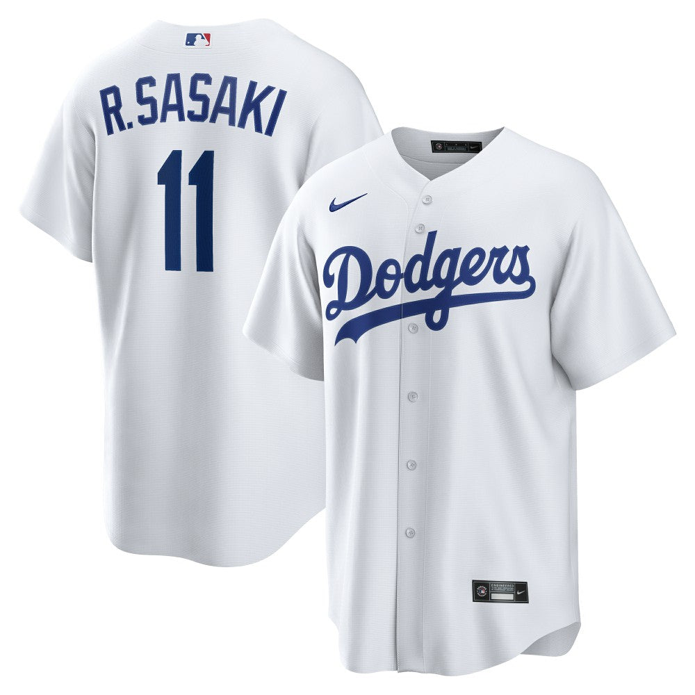 MLB R¨ki Sasaki Los Angeles Dodgers Nike Replica Jersey - White
