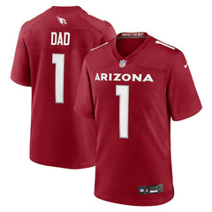 NFL Number 1 Dad Arizona Cardinals Game Jersey - Cardinal