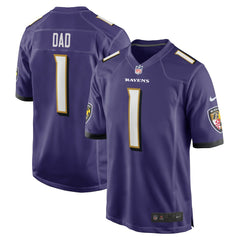 NFL Number 1 Dad Baltimore Ravens Game Jersey - Purple