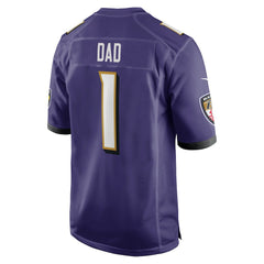 NFL Number 1 Dad Baltimore Ravens Game Jersey - Purple