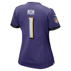NFL Number 1 Mom Baltimore Ravens Women's Game Jersey - Purple