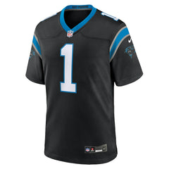 NFL Number 1 Dad Carolina Panthers Game Jersey - Black