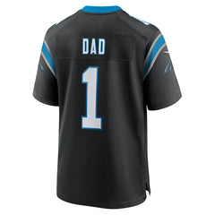 NFL Number 1 Dad Carolina Panthers Game Jersey - Black