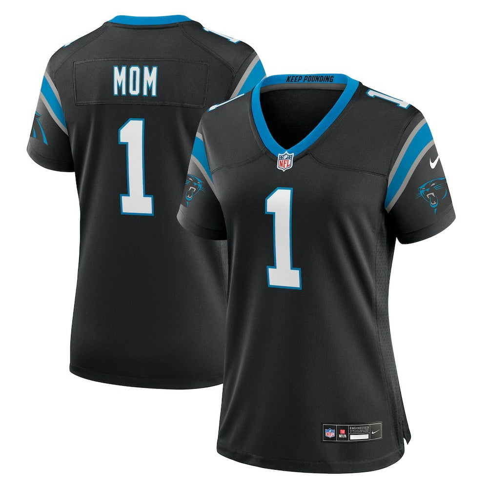 NFL Number 1 Mom Carolina Panthers Women's Game Jersey - Black