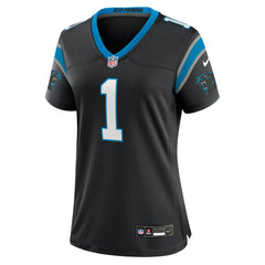 NFL Number 1 Mom Carolina Panthers Women's Game Jersey - Black