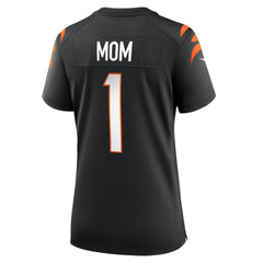 NFL Number 1 Mom Cincinnati Bengals Women's Game Jersey - Black