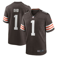NFL Number 1 Dad Cleveland Browns Game Jersey - Brown