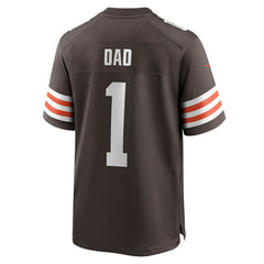 NFL Number 1 Dad Cleveland Browns Game Jersey - Brown