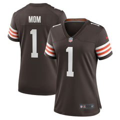 NFL Number 1 Mom Cleveland Browns Women's Game Jersey - Brown