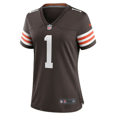 NFL Number 1 Mom Cleveland Browns Women's Game Jersey - Brown