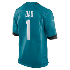 NFL Number 1 Dad Jacksonville Jaguars Game Jersey - Teal