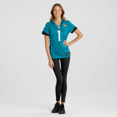 NFL Number 1 Mom Jacksonville Jaguars Women's Game Jersey - Teal