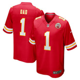 Number 1 Dad Kansas City Chiefs Game Jersey Red
