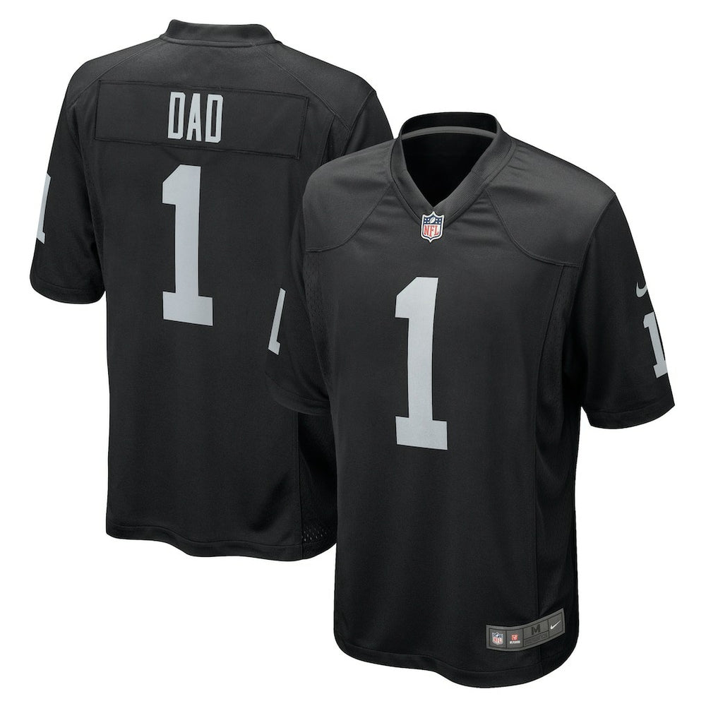Number 1 Dad Las Vegas Raiders Game Jersey Black