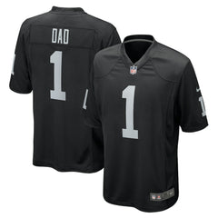 Number 1 Dad Las Vegas Raiders Game Jersey Black