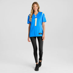 NFL Number 1 Mom Los Angeles Chargers Women's Game Jersey - Powder Blue