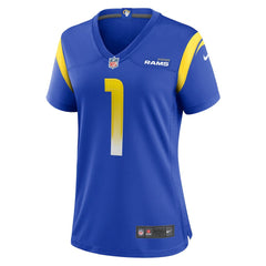 NFL Number 1 Mom Los Angeles Rams Women's Game Jersey - Royal