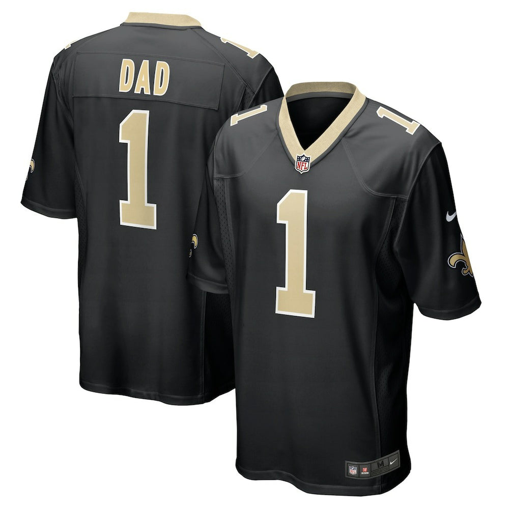 NFL Number 1 Dad New Orleans Saints Game Jersey - Black