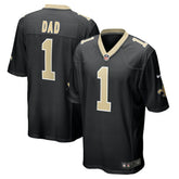NFL Number 1 Dad New Orleans Saints Game Jersey - Black