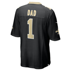NFL Number 1 Dad New Orleans Saints Game Jersey - Black