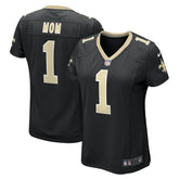 Number 1 Mom New Orleans Saints Women's Game Jersey Black