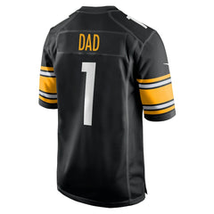 Number 1 Dad Pittsburgh Steelers Game Jersey Black