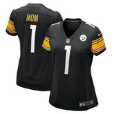 Number 1 Mom Pittsburgh Steelers Women's Game Jersey Black