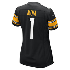 Number 1 Mom Pittsburgh Steelers Women's Game Jersey Black