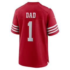 NFL Number 1 Dad San Francisco 49ers Game Jersey - Scarlet