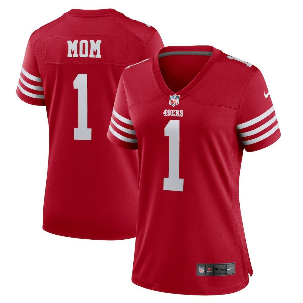NFL Number 1 Mom San Francisco 49ers Women's Game Jersey - Scarlet