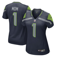 NFL Number 1 Mom Seattle Seahawks Women's Game Jersey - College Navy
