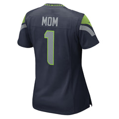NFL Number 1 Mom Seattle Seahawks Women's Game Jersey - College Navy
