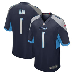 NFL Number 1 Dad Tennessee Titans Game Jersey - Navy